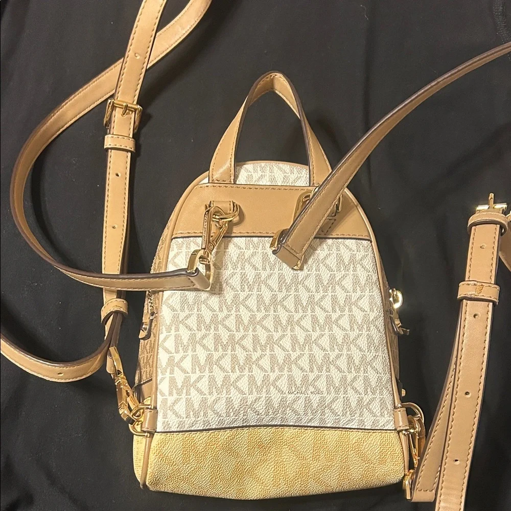 Michael Kors Beige and Yellow Women's Mini Backpack - Picture 6 of 12